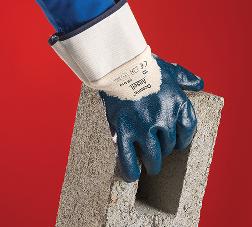 安思尔 丁睛涂层手套48-