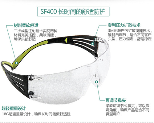 3M SF401AF护目镜防风眼镜骑行防尘防风沙防护眼镜男舒适时尚眼镜2.jpg